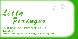 lilla piringer business card